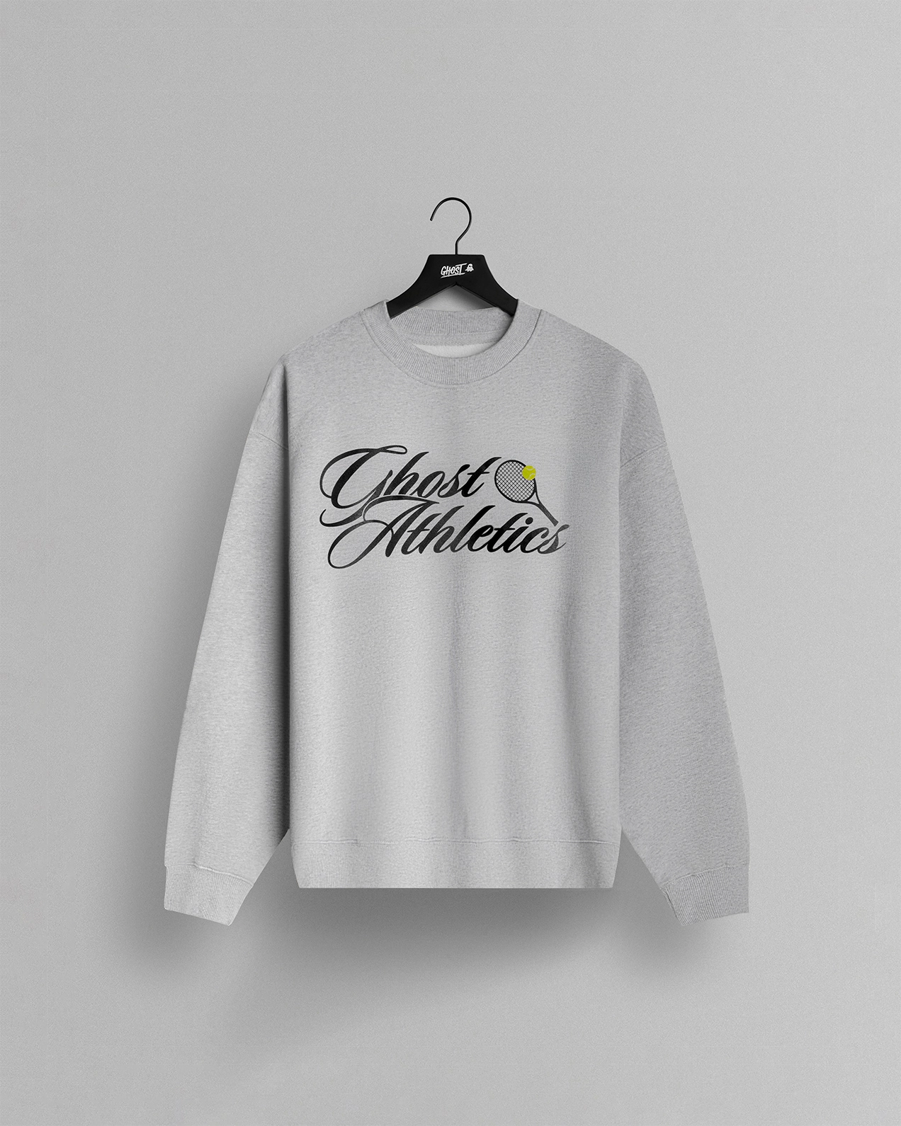 GHOST® ATHLETICS CREWNECK | HEATHER WHITE