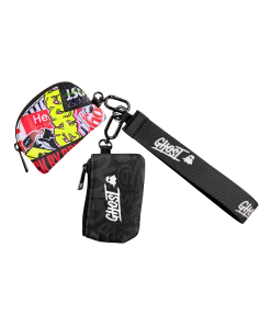 GHOST® DUAL POUCH KEYCHAIN | BLACK
