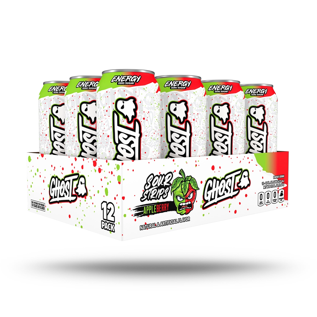 GHOST® ENERGY CASE x SOUR STRIPS® | APPLEBERRY